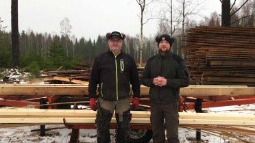 Une ferme suédoise : Comment utiliser une scierie Wood-Mizer en extérieur pendant l’hiver 